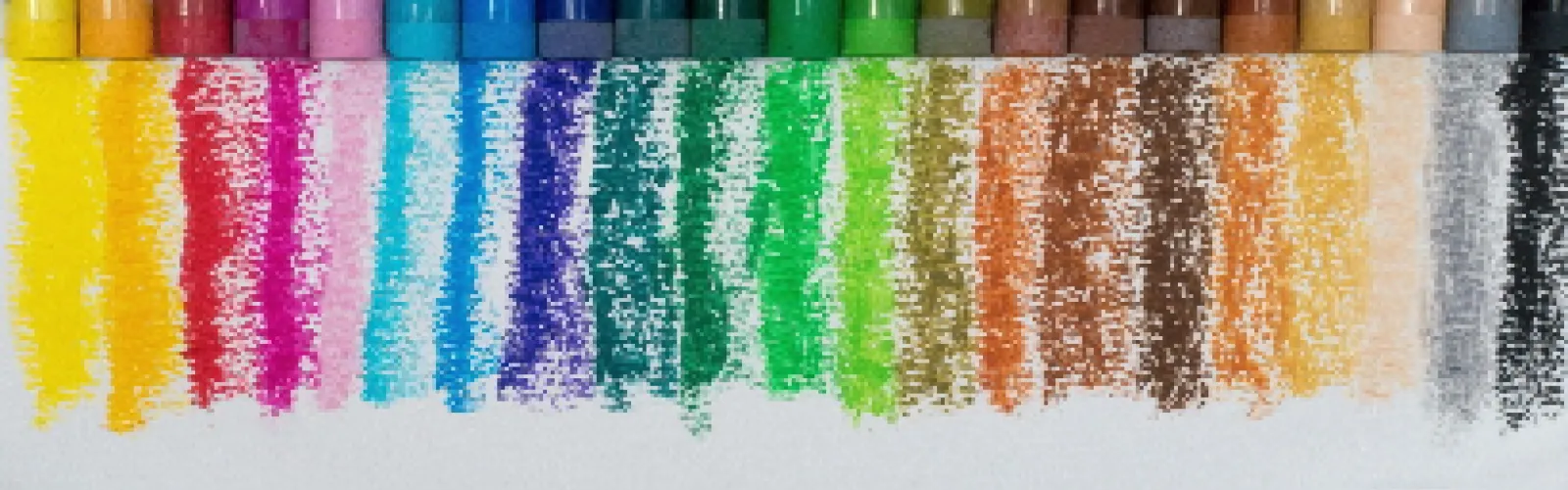 Multi colored chalk in vertical lines